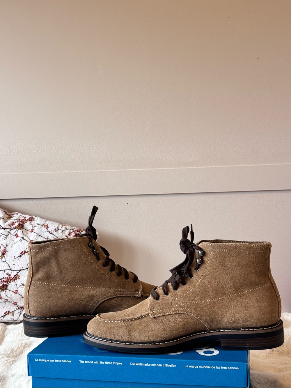 Men's Suede Moc Toe Boots - Tan/Brown - Picture 6 of 7
